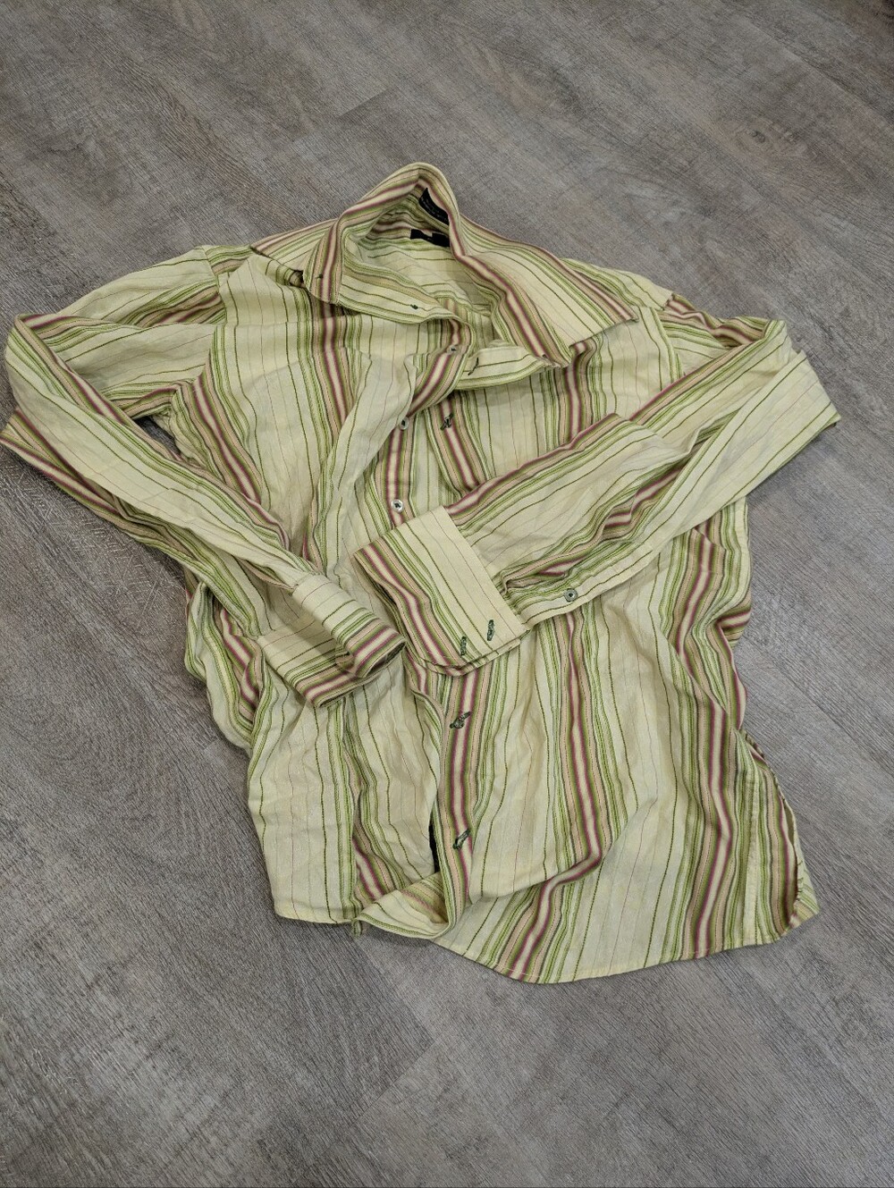MBX Striped Button Down Shirt Size Medium